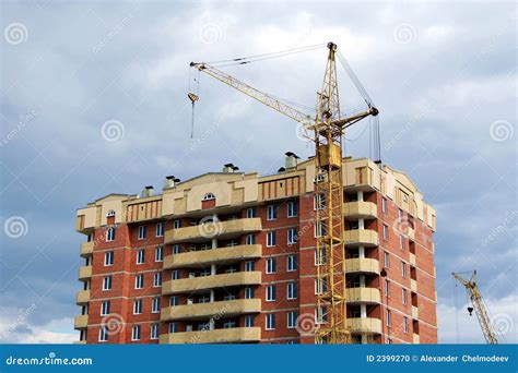 Lifting crane stock photo. Image of residential, flats - 2399270