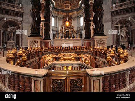 The tomb of St Peter the Apostle in Saint Peter's Basilica Vatican Stock Photo, Royalty Free ...