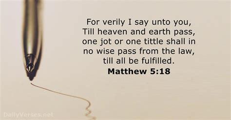 Matthew 5:18 - Bible verse (KJV) - DailyVerses.net