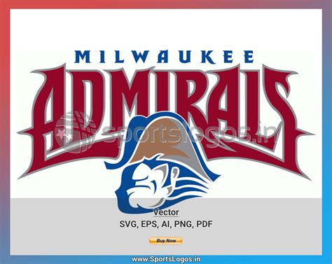 Milwaukee Admirals - 2001/02-2005/06, American Hockey League, Hockey Sports Vector / SVG Logo in ...