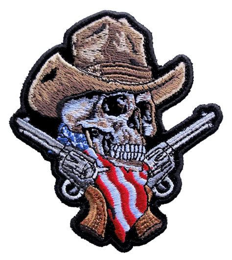 Cowboy biker patch