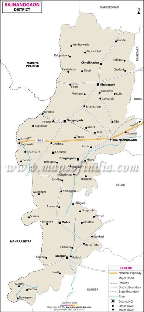 Rajnandgaon District Map