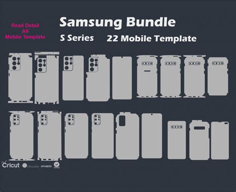 All Samsung Skin Template Vector Bundle 111 Mobile - ARMOBILESKIN