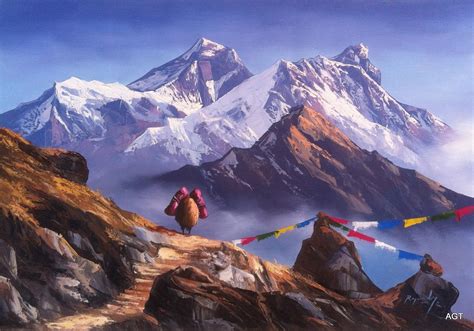 Everest Painting at PaintingValley.com | Explore collection of Everest ...