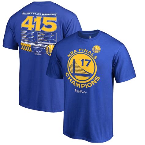 Fanatics Branded Golden State Warriors Royal 2017 NBA Finals Champions Local Roster Dub Nation T ...