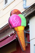 Big Ice Cream Cone Sign Free Stock Photo - Public Domain Pictures