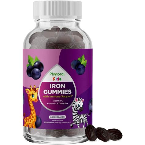 Multivitamin with Iron Gummies for Kids - Chewable Iron Gummy Vitamins ...