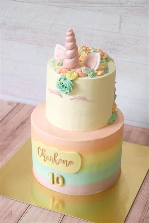 Unicorn Cake from a Pastel Unicorn Birthday Party on Kara's Party Ideas | KarasPartyIdeas.com ...