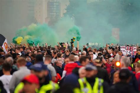 Manchester United fans march in anti-Glazer protest before Liverpool ...