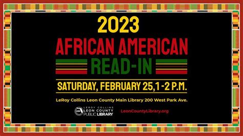 2023 African American Read-In, LeRoy Collins Leon County Public Library ...