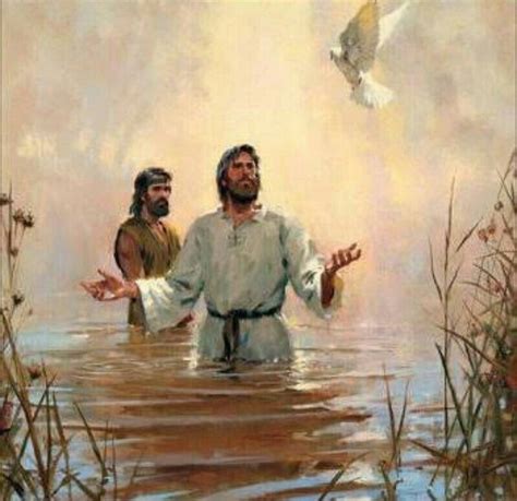 Jesus Baptized by John the Baptist Bible Pictures, Jesus Pictures, Bible Art, Bible Scriptures ...