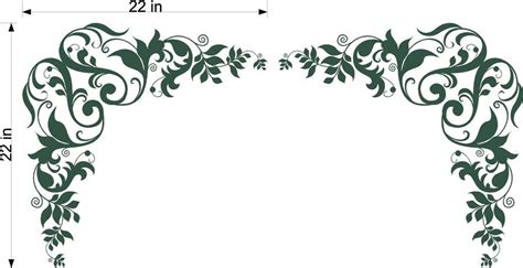 Floral Flowers Window Treatment Vinyl Wall Decals 4