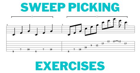 15 Best Sweep Picking Exercises (beginner to pro with TAB) - Guitarfluence