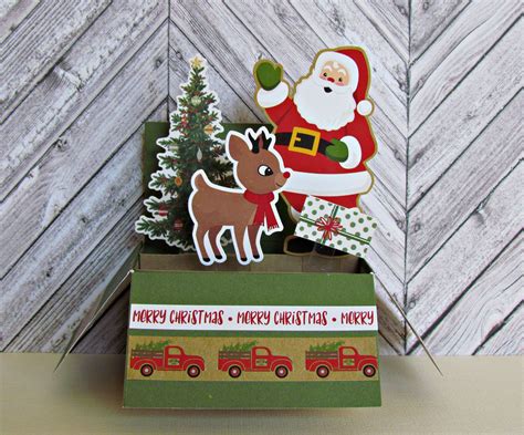 Santa Claus Pop Up Card Christmas Pop Up Card Holiday Card | Etsy | Cards handmade, Christmas ...