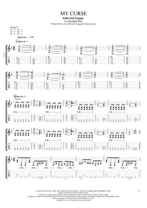 My Curse by Killswitch Engage - Full Score Guitar Pro Tab | mySongBook.com