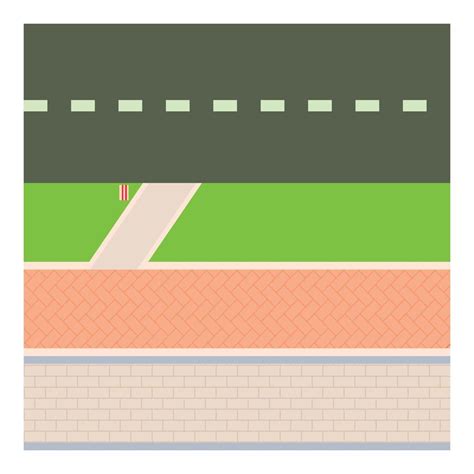 Sidewalk icon, cartoon style 15042082 Vector Art at Vecteezy