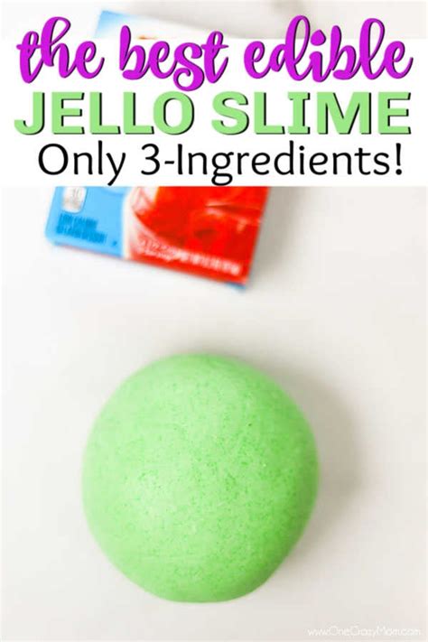 Jello Slime - edible jello slime with only 3 ingredients