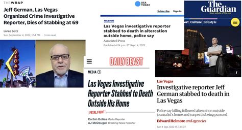 Las Vegas Journalist Jeff German Murdered Outside Home — Mayhem in the Desert