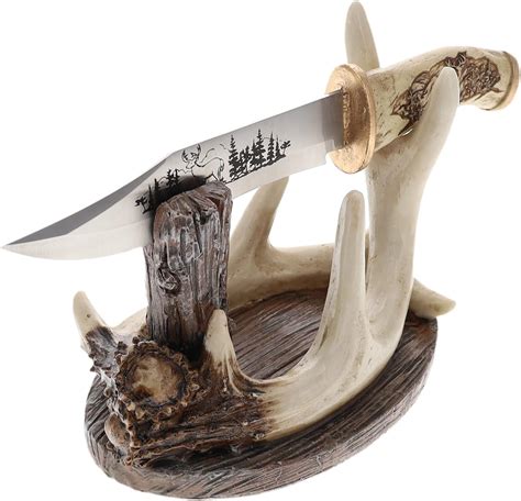 Amazon.com: Deleon Collections Decorative Antler Knife - Deer Scene ...