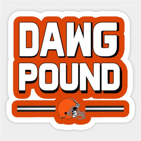 Dawg Pound Cleveland Browns Helmet Stripes Logo - Baker Mayfield - Sticker | TeePublic