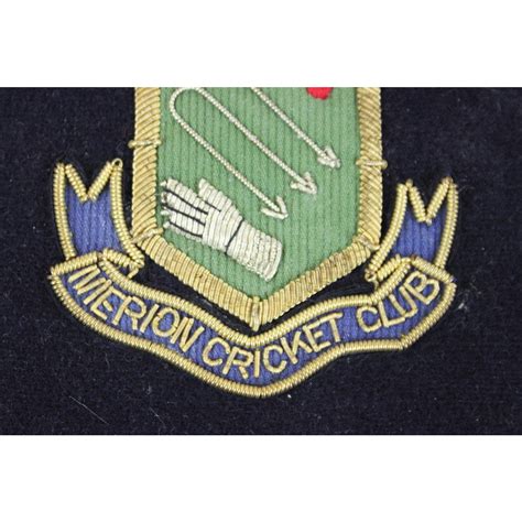 "Merion Cricket Club Bullion Blazer Crest on Felt"