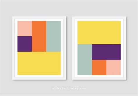 Colorblock Art Prints Geometric Art Prints color block wall | Etsy | Geometric art prints ...