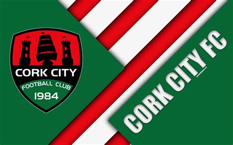 Download wallpapers Cork City FC, 4k, logo, green abstraction, Irish football club, material ...
