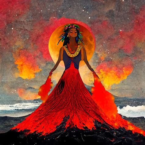 Pele - Hawaiian Goddess of Fire Digital Art by Kedoki - Fine Art America