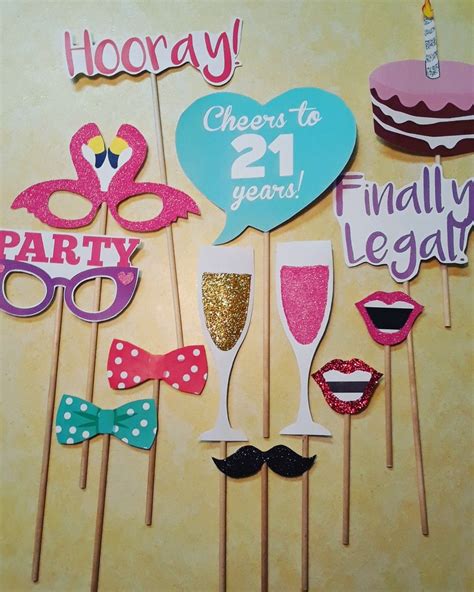 Birthday Props, 21st Birthday Decorations, Birthday Photo Booths, Birthday Party Crafts, 21st ...