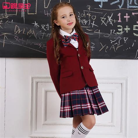 Autumn & Spring Girls School Uniforms Sets Secondary School Students ...