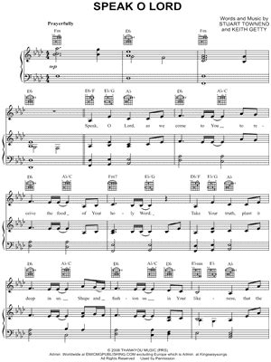 "Speak, O Lord" Sheet Music - 8 Arrangements Available Instantly - Musicnotes