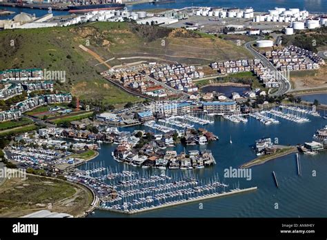 aerial view above Brickyard Cove marina Richmond California Stock Photo ...