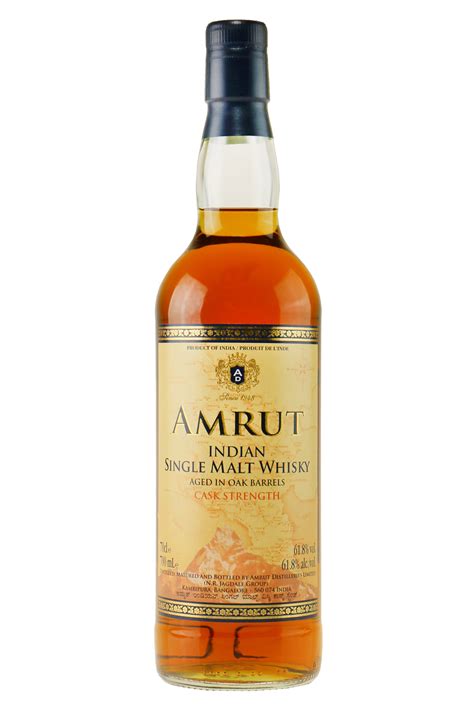 Amrut Indian Single Malt Whisky Cask Strength 70 cl. - 61,8% - WHISKY - VIN MED MERE .DK