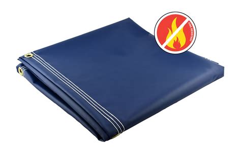 Navy Fire Retardant Vinyl Tarps - 18 oz | Tarps & Tie-Downs