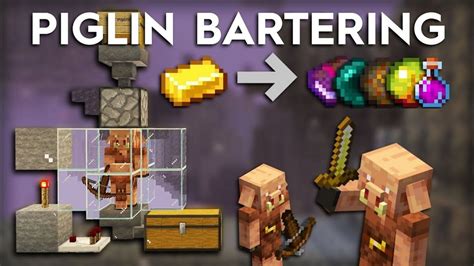 Easy piglin bartering farm for minecraft java and bedrock.#mcpe #begginers #farm - YouTube