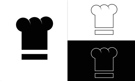 chef hat icon black and white 15008288 Vector Art at Vecteezy