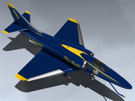 A-4F Skyhawk (Blue Angels) 3d Model by Mesh Factory