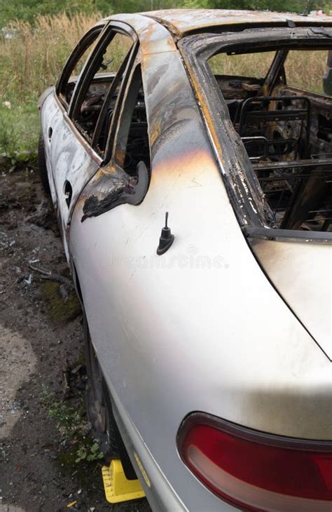 Burned out car. stock photo. Image of burning, abandon - 127828786