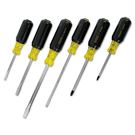 STANLEY 66-565 6-Piece Vinyl-Grip Screwdriver Set, Cabinet/Phillips ...