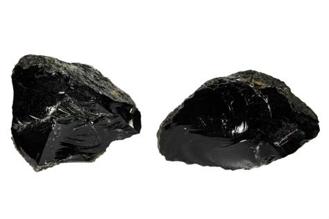 1 1/2 to 2" Rough Obsidian (Volcanic Glass) Stones For Sale - FossilEra.com