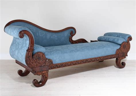 19th Century Empire Recamier or Fainting Couch in Mahogany with ...