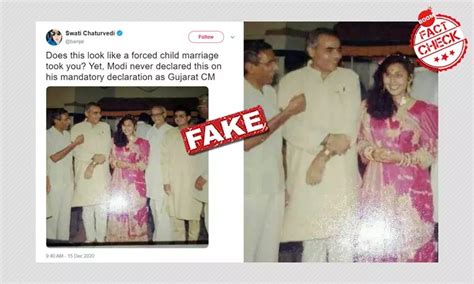 Rare Photo Of Narendra Modi And Jashodaben's Wedding? A FactCheck | BOOM