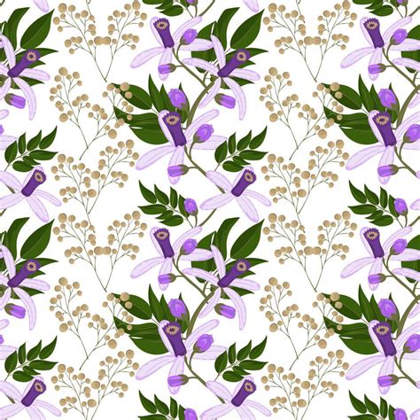 Seamless pattern of chinaberry flowers 16124862 Vector Art at Vecteezy