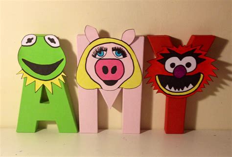 Muppets character wall letters. www.facebook.com/missylissyletters ...