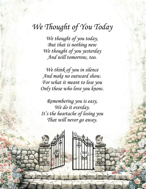 Inspirational Poem We Thought of You Today