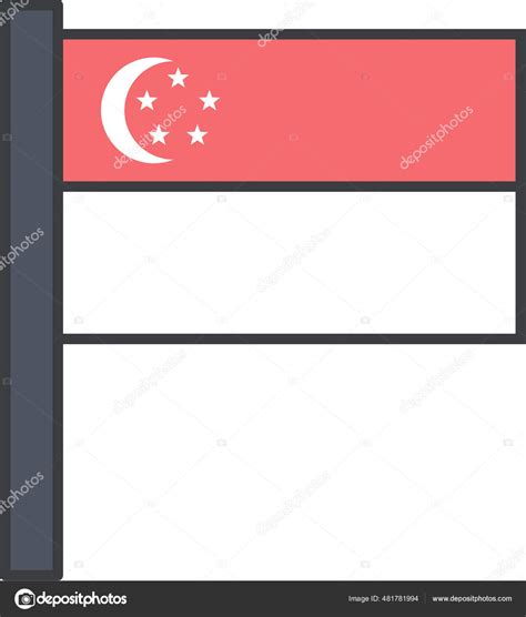 Asian Country Flag Icon Filledoutline Style Stock Vector by ©iconfinder 481781994