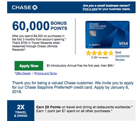 Chase Sapphire Preferred 60,000 Bonus + 2X Points on Dining + Annual ...