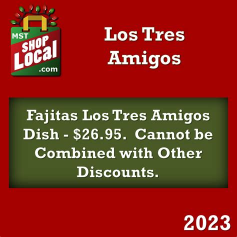 Los Tres Amigos Mexican Restaurant | mstShopLocal.com