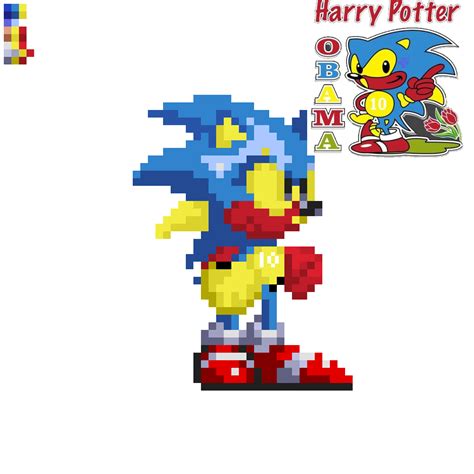 I drew the infamous Harry potter obama sonic bootleg in sprite form! : r/SonicTheHedgehog