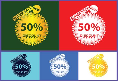 50 percent discount new offer logo and icon design template 6577287 ...